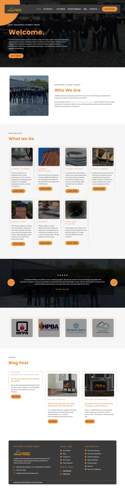 Chimney-Sweep-and-Repair-Services, Website Design