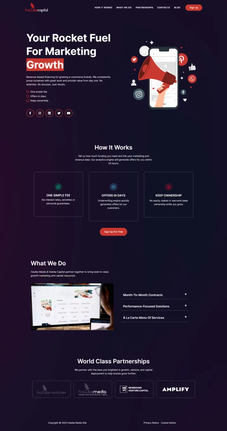 Hawke-Media-Site Website Design