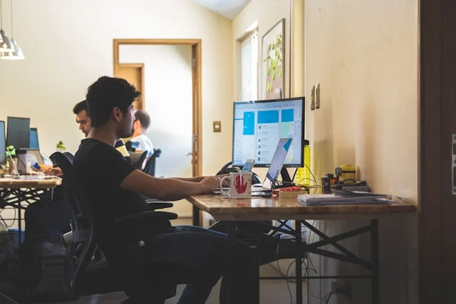 Small business owner in California optimizing website for Google search