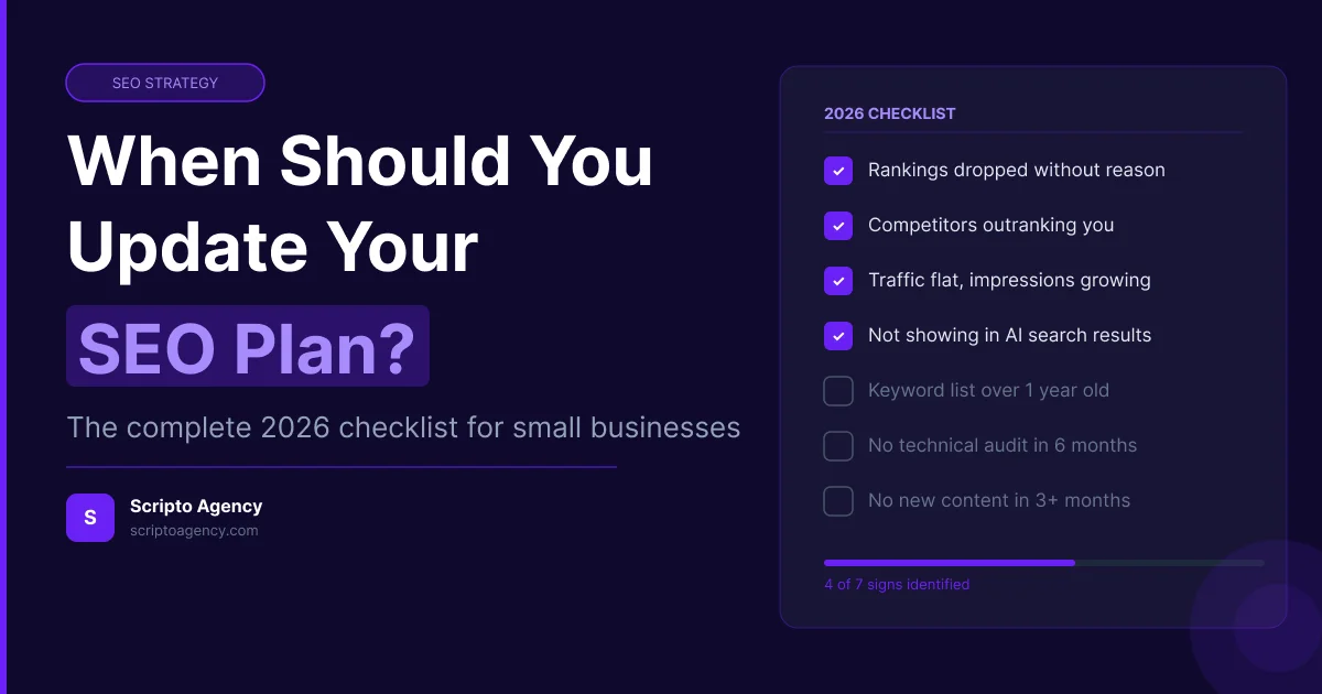 SEO plan update checklist for small businesses in 2026
