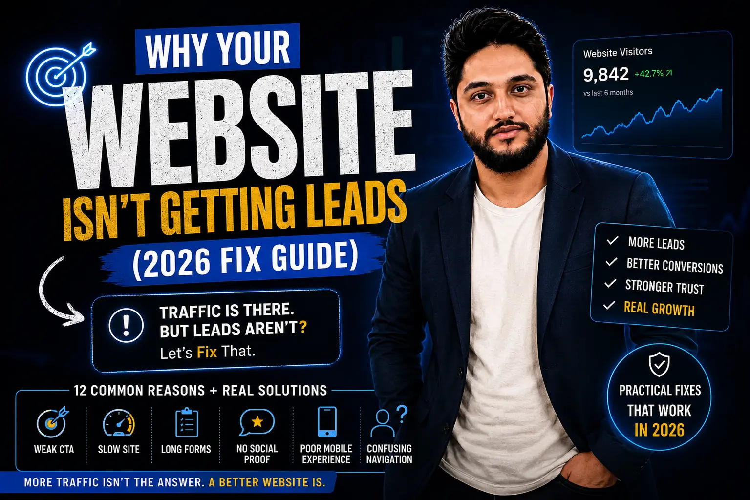website not generating leads small business 2026